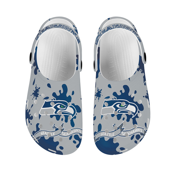 Men's Seattle Seahawks Bayaband Clog Shoes 002 Men's Seattle Seahawks Bayaband Clog Shoes 002
